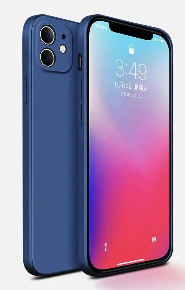 Shockproof Silicone Case for iPhone 16 / 15 / 14 Pro Max / Plus / 13 / 12 / 11 / XR / 8 / 7 – Soft Protective Back Cover