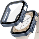 Apple Watch Tempered Glass + Bumper Case – Full Coverage Screen Protector for Series 9/8/7/SE/6/5/4 (45/44/41/40mm)