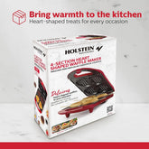 - Non-Stick Heart Waffle Maker, Red - Makes 4 Heart-Shaped Waffles in Minutes