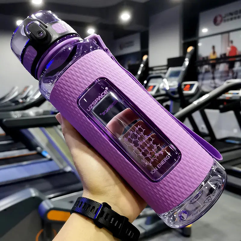 💧 2L Large Capacity Sports Water Bottle with Straw – Time Marker, Leak-Proof, Portable Hydration Jug
