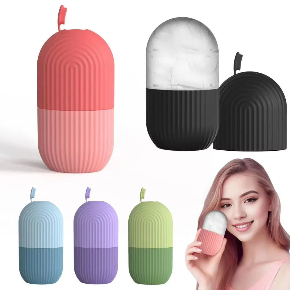 Reusable Ice Roller for Face – Puffy Eyes & Pore Tightening Beauty Massage Tool, Skin Cooling Roller for Facial Care