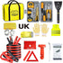 Car Emergency Kit, Roadside Assistance Emergency Kit, Car Breakdown Tool Set with Jumper Cables, Warning Triangle, Visibility Vest, Flashlight Etc, Ideal Accessory for Truck, SUV