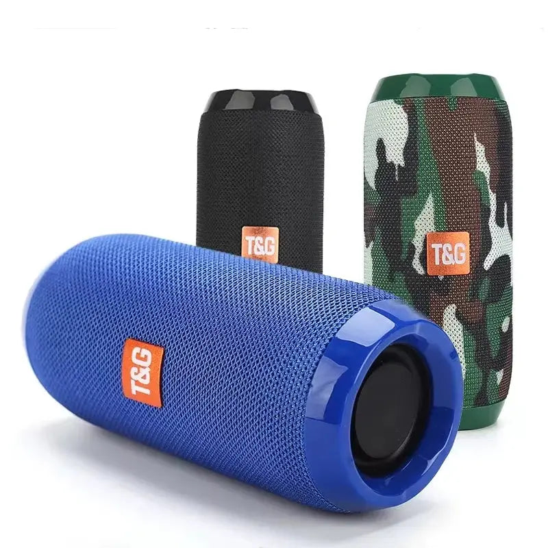 Waterproof Portable Bluetooth Speaker – Wireless Subwoofer with AUX, FM, and Music Center Features
