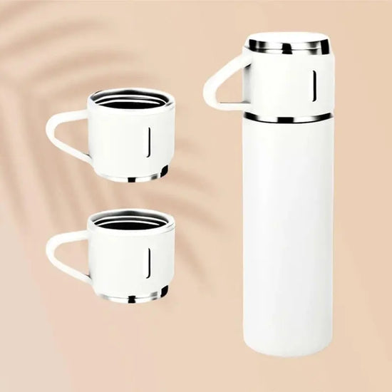 500ML Insulated Vacuum Flask Gift Set – Stainless Steel Thermos with 3 Cups