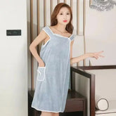 Wearable Coral Fleece Bath Towels - Soft, Absorbent, and Thickened Towel Dress and Camisole