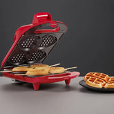 - Non-Stick Heart Waffle Maker, Red - Makes 4 Heart-Shaped Waffles in Minutes Chanexia Essentials